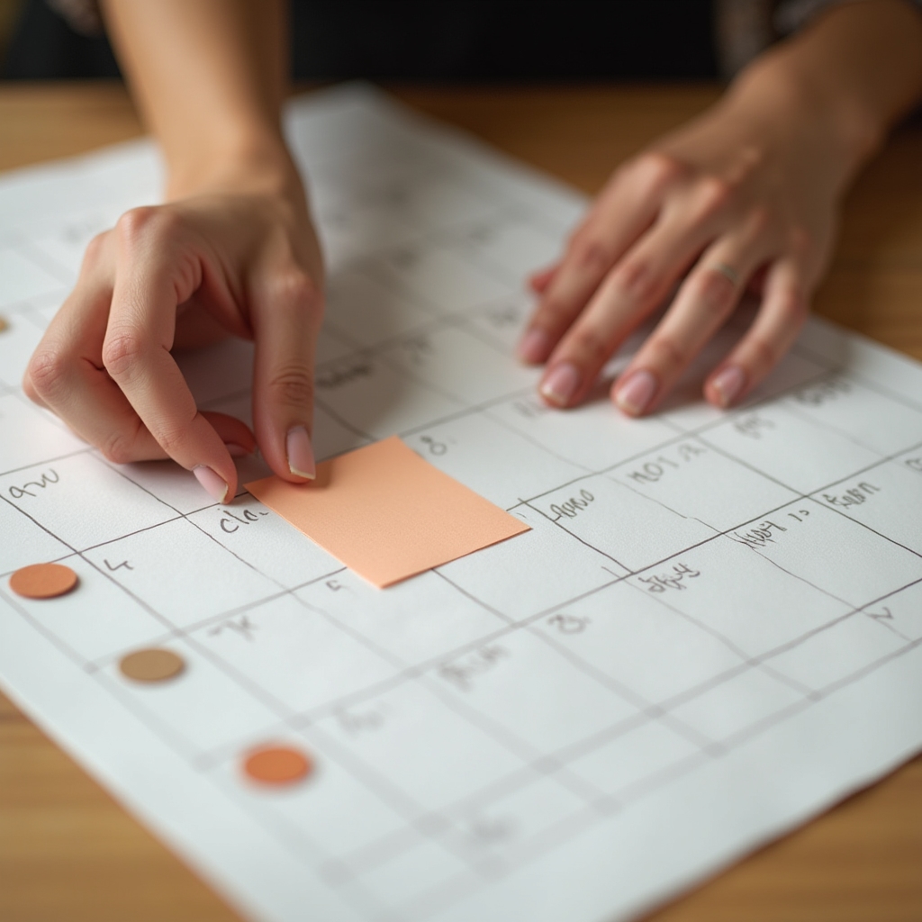Construirea rutinei săptămânale pe un calendar simplu